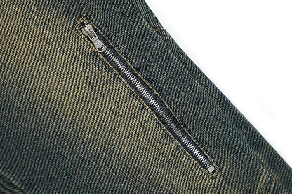 Trendy Punk Slightly Flared men's Jeans