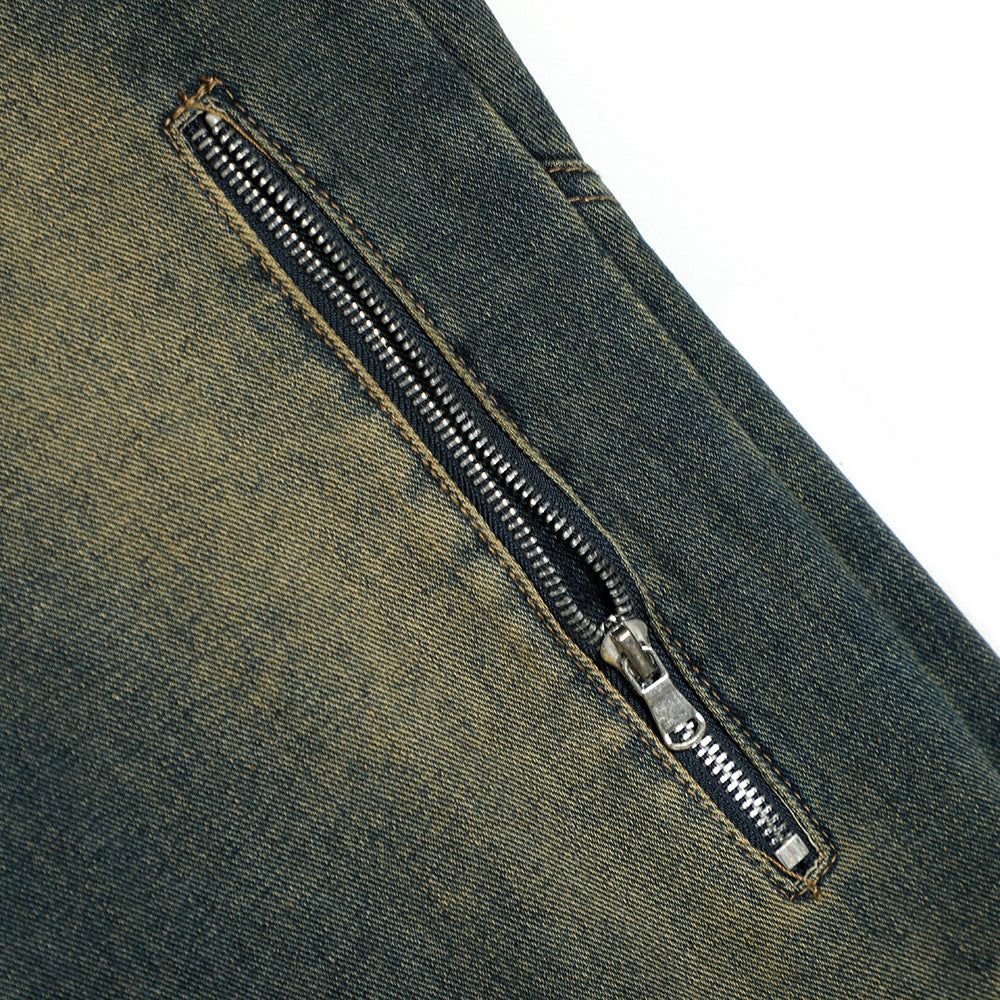 Trendy Punk Slightly Flared men's Jeans