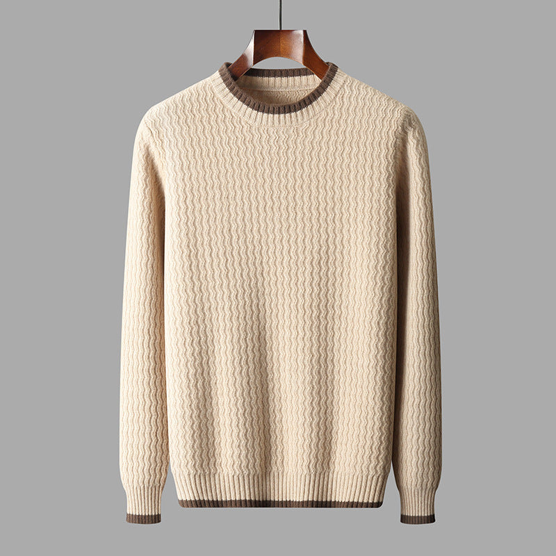 Men's Round Neck Twisted drippy Sweater