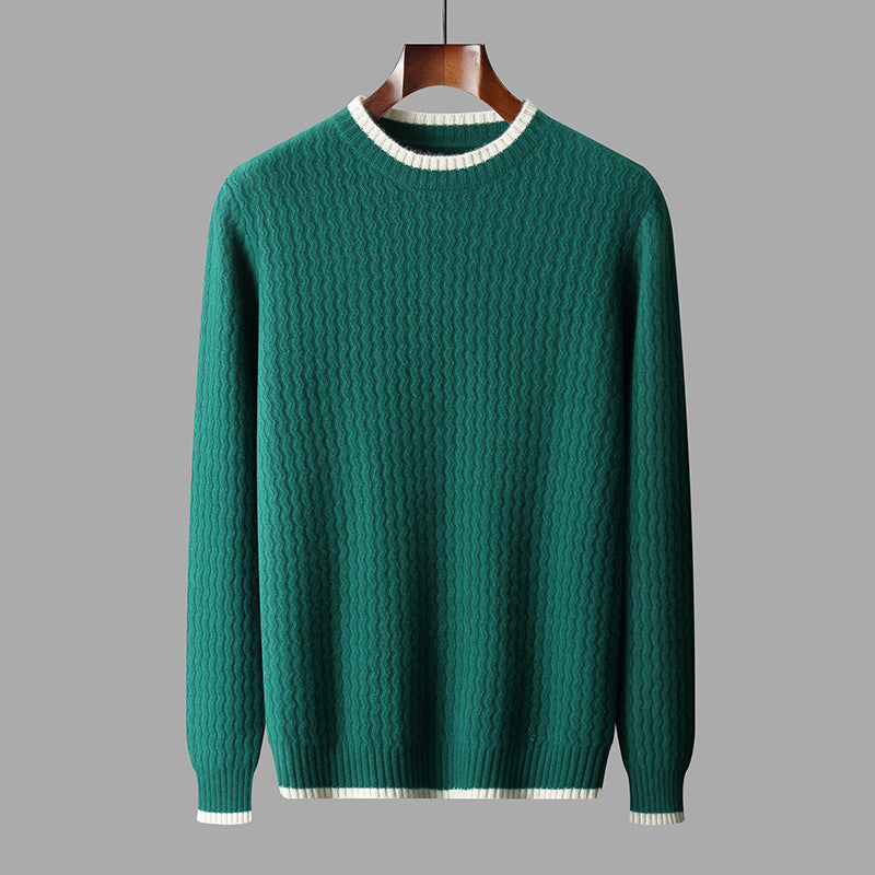 Men's Round Neck Twisted drippy Sweater