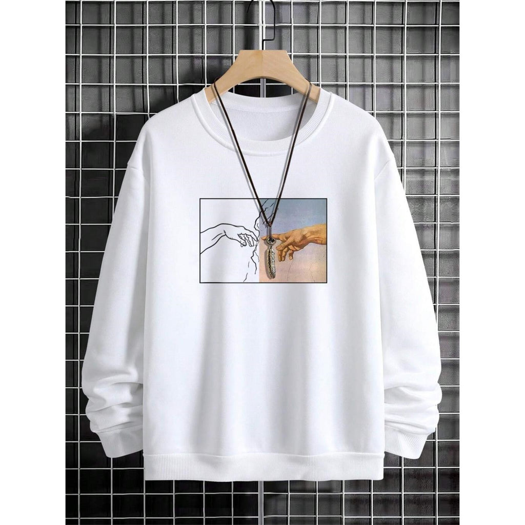 Street Style Men's Hand Printed Sweatshirt