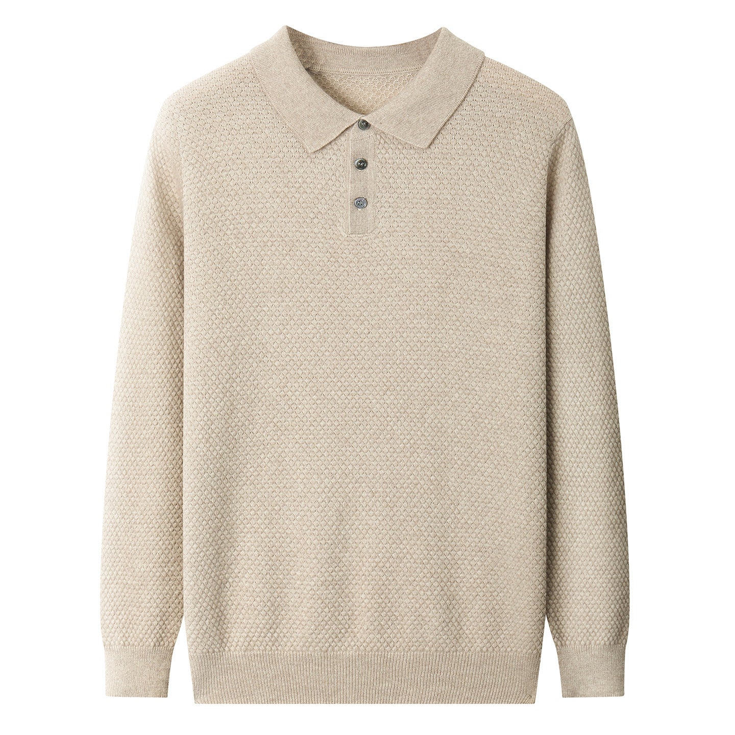 Men's Solid Color Soft Glutinous Cashmere Sweater Simple Pullover Loose