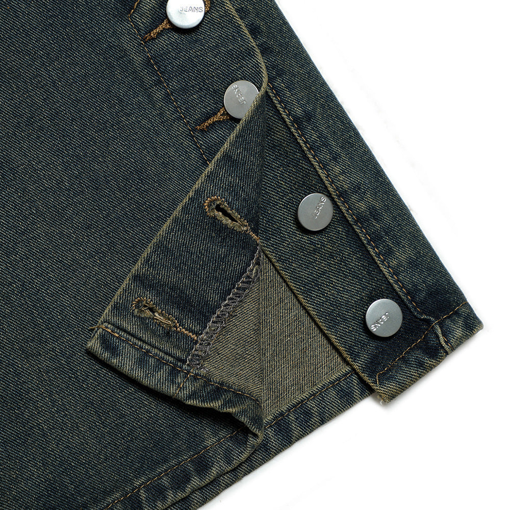 Trendy Punk Slightly Flared men's Jeans