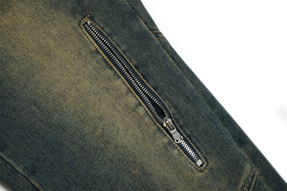 Trendy Punk Slightly Flared men's Jeans